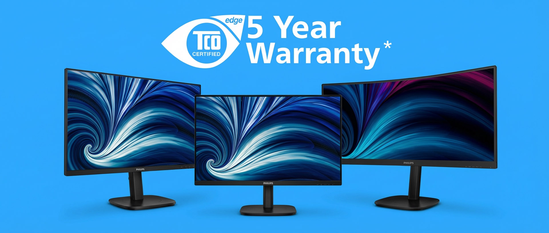 TCO certified Philips monitors and five years warranty