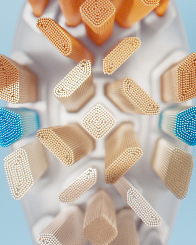 1 本のブラシヘッドで理想的なオーラルケアを実現